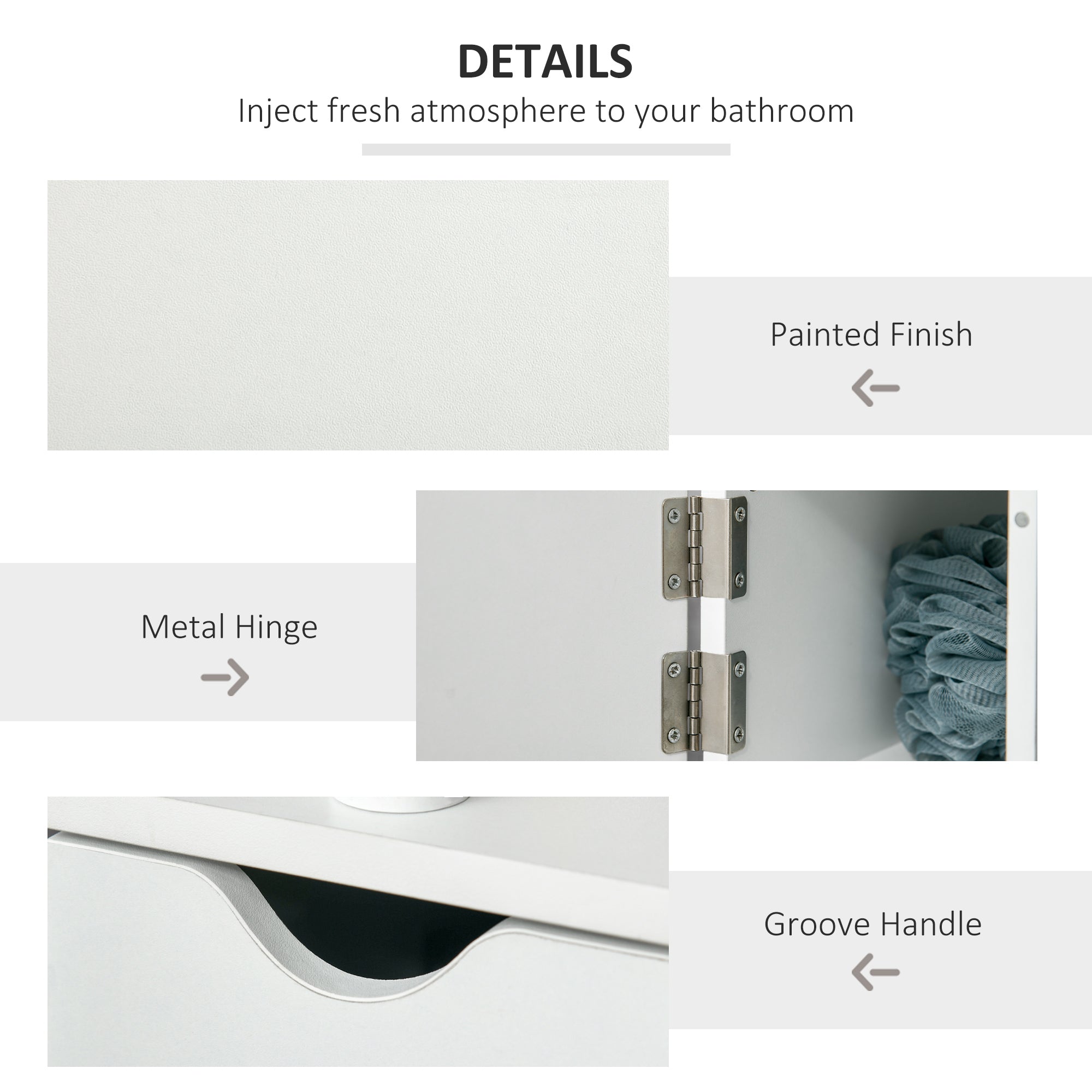 Easycomfort Colonna Bagno with 2 Ripiani e 2 Armadietti, Mobile Alto Salvaspazio 15.2x29.8x118 cm, white