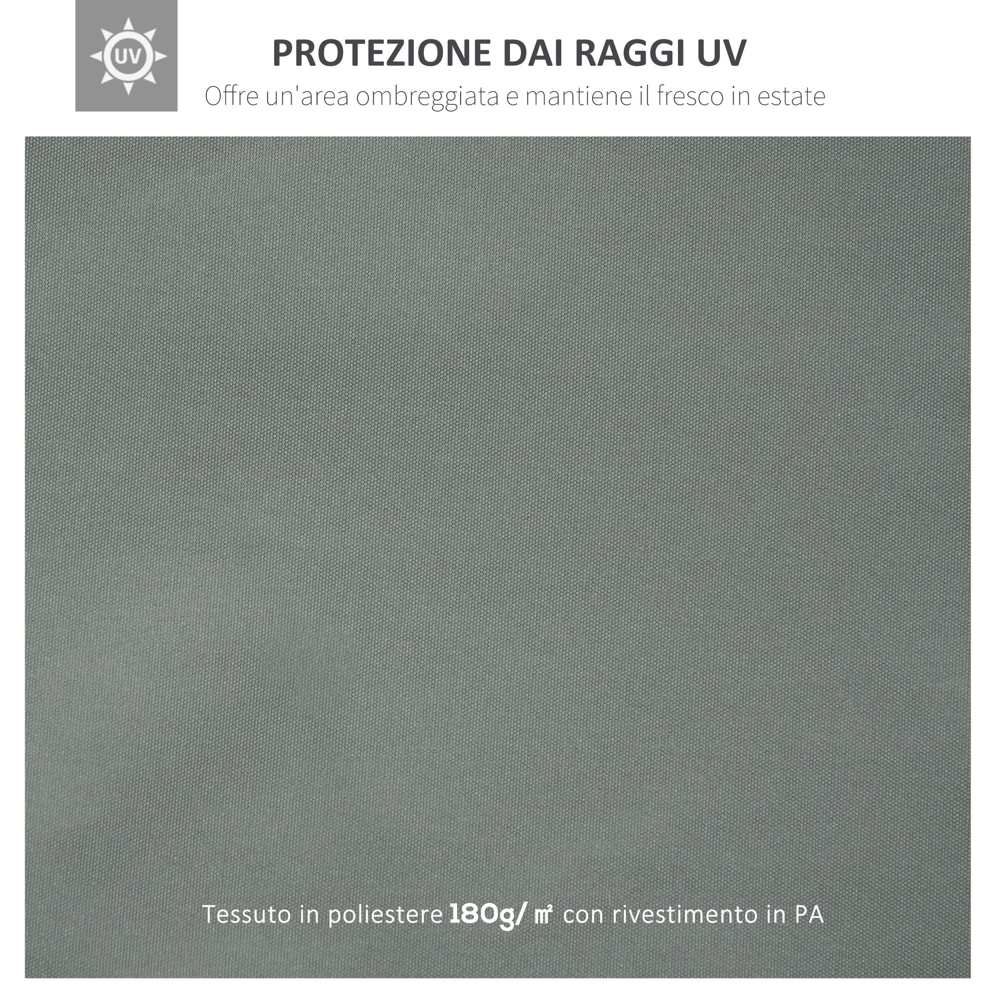 EasyComfort Gazebo-hoes 4x3 m (2-lags) - antraciet