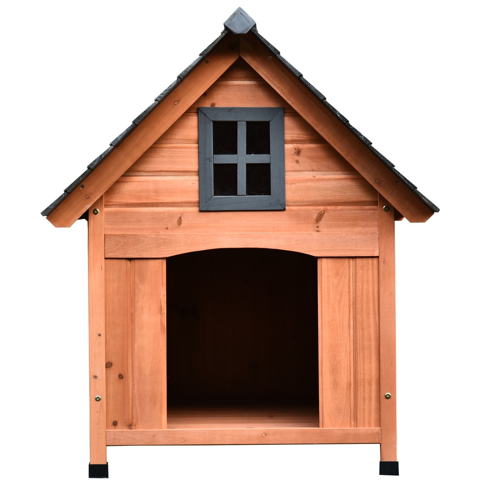 EASYCOMFORT Raised Kennel for Dogs up to 30 kg in Wood 81.3x91.5x98.5 cm