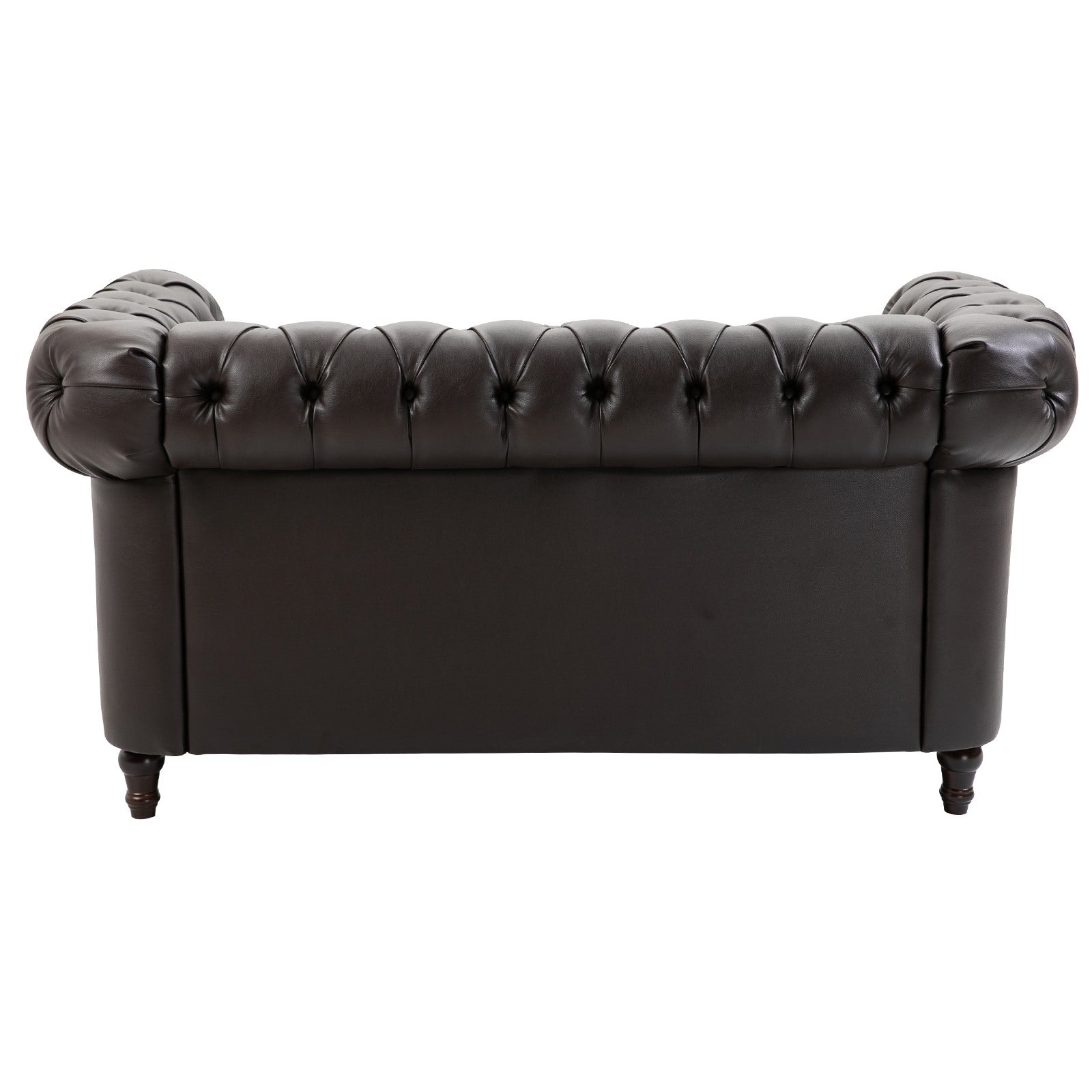 EasyComfort 2-zits Chesterfield-bank PU-leer, 160x84x80 cm