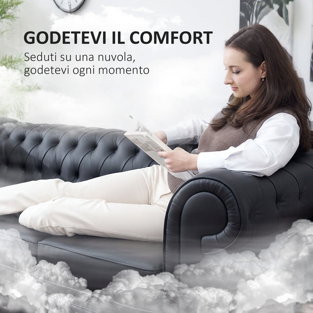 EasyComfort Divano 3-zits Chesterfield bank 213x86x79 cm