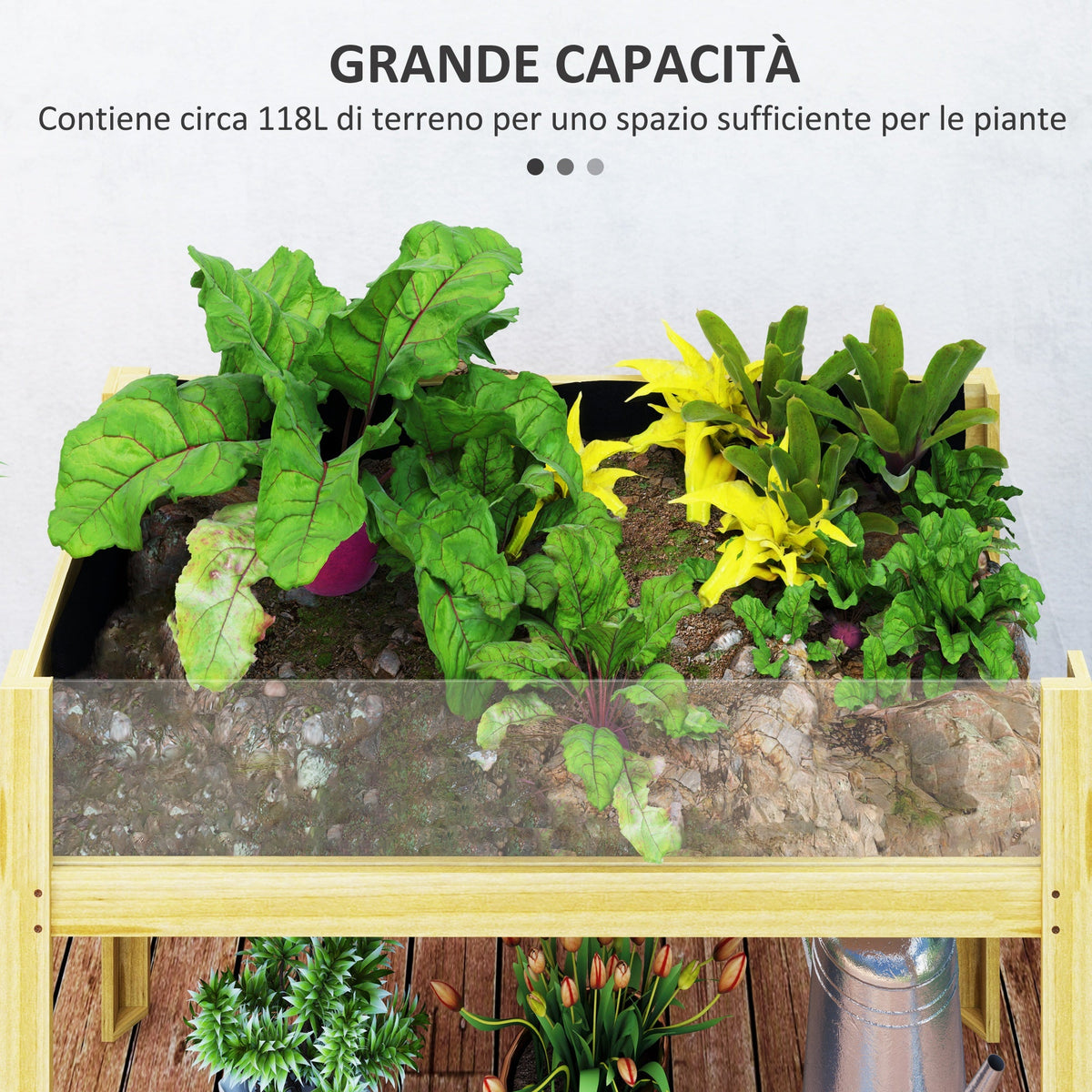 EasyComfort Fioriera Rialzata verhoogde plantenbak 118L