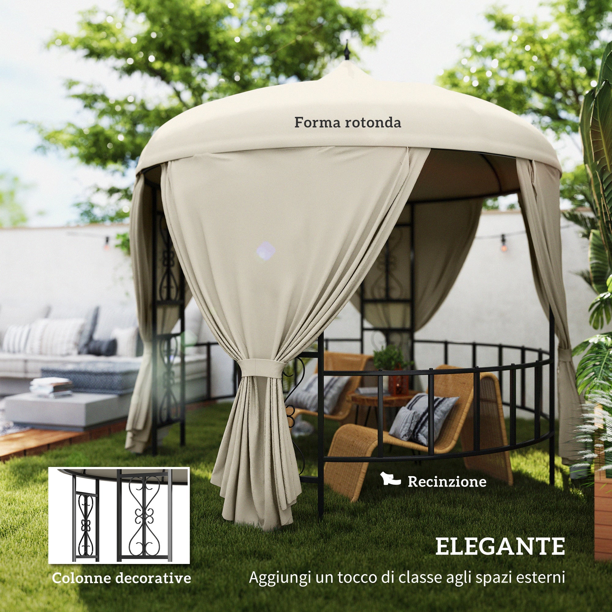 EasyComfort Gazebo rond Ø3 m