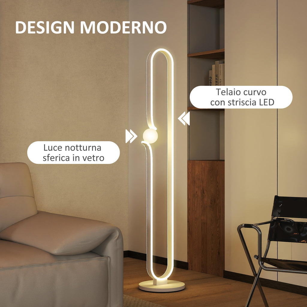 EasyComfort Muzieknoot LED-vloerlamp, dimbaar, 28x28x145 cm, wit