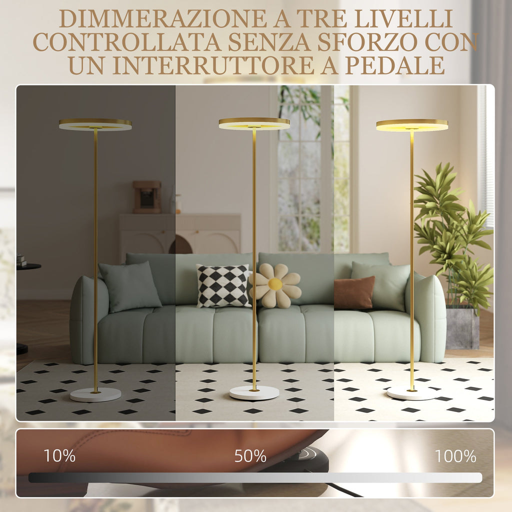 EasyComfort Moderne vloerlamp dimbaar 4000k goud