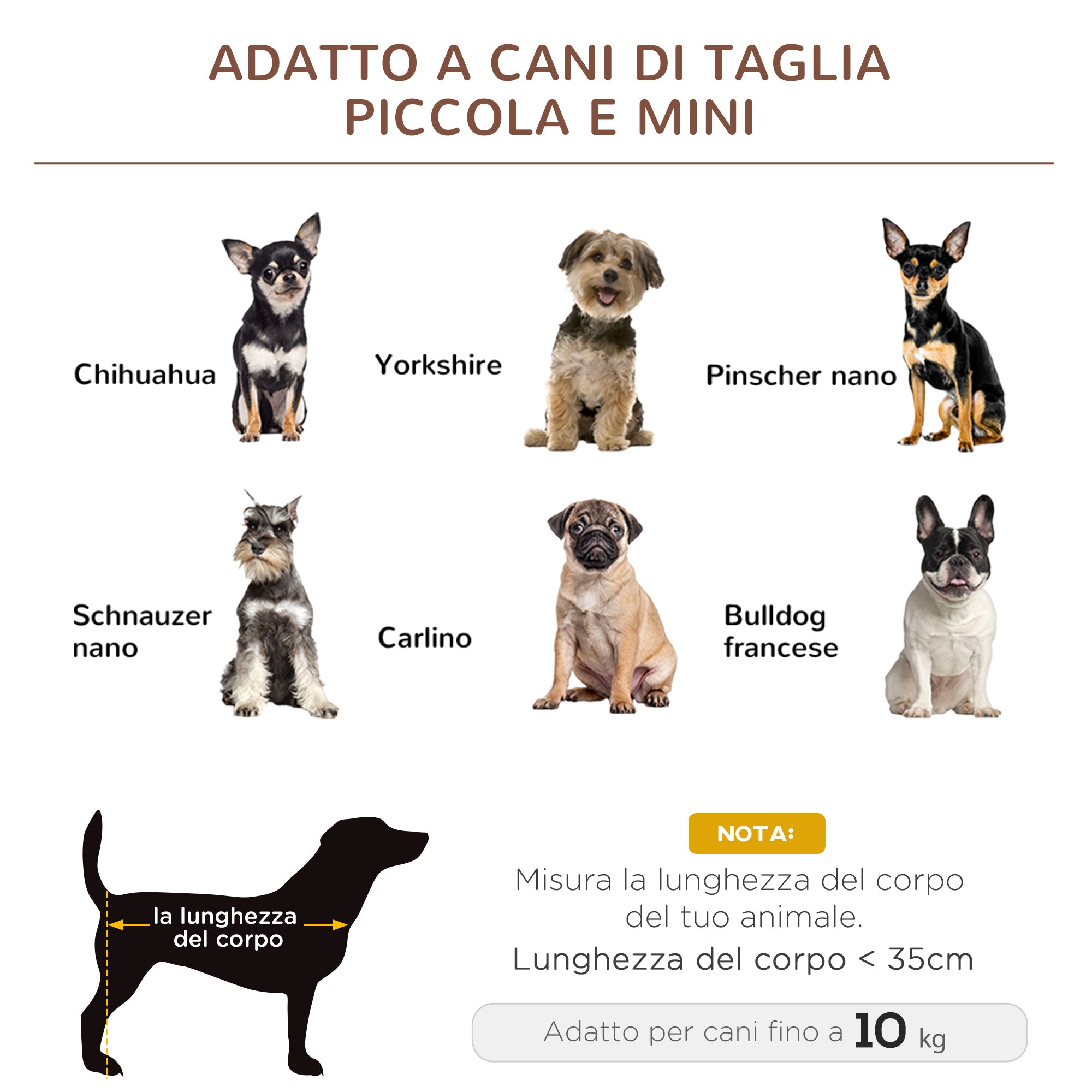 EasyComfort Lettino per Cani Rialzato with Seduta Traspirante, in Acciaio e Tessuto, 61x46x18 cm, black e Caffè