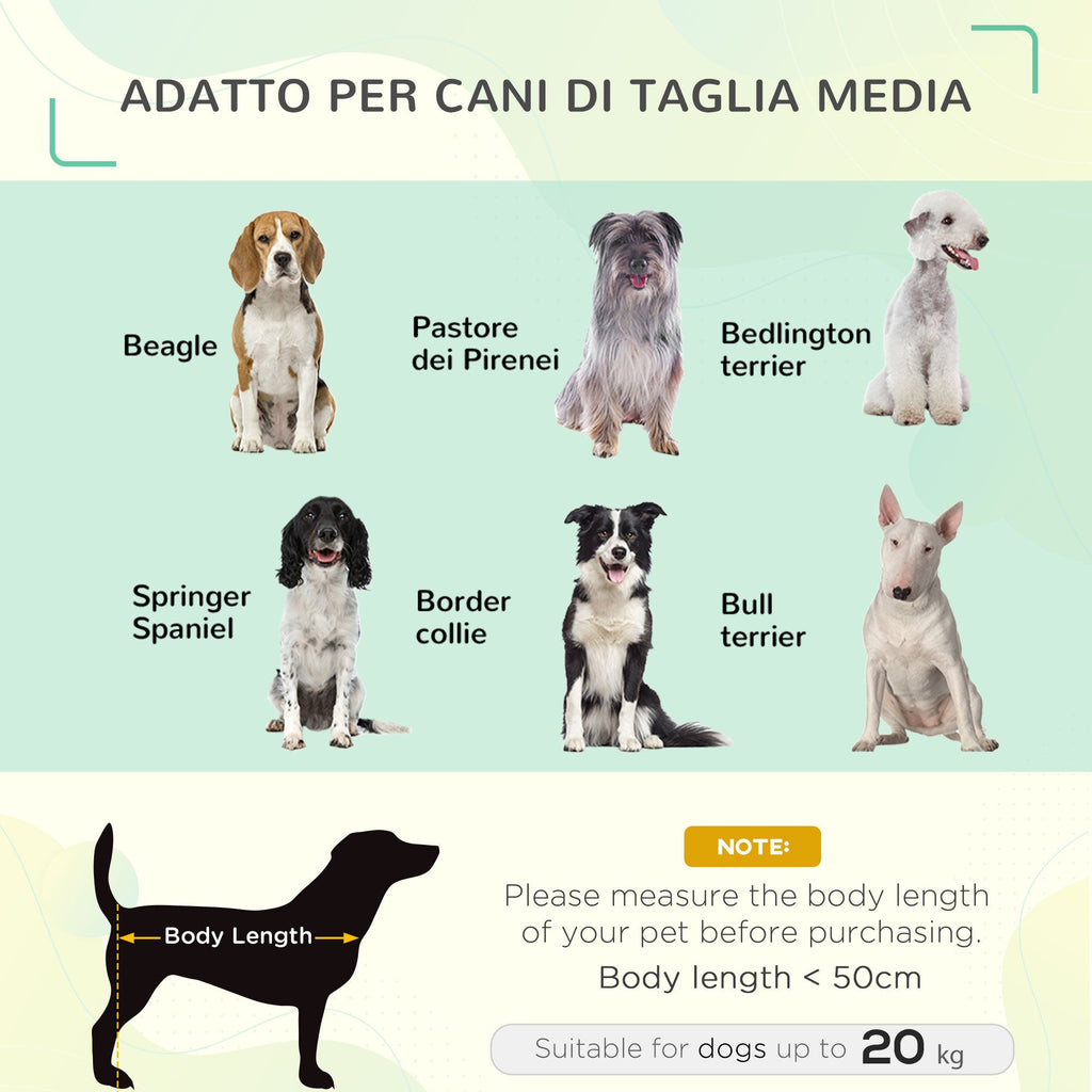 EasyComfort Lettino per Cani Rialzato con Seduta Traspirante, in Metallo e Tessuto, 90x65x20 cm, Nero e Argento