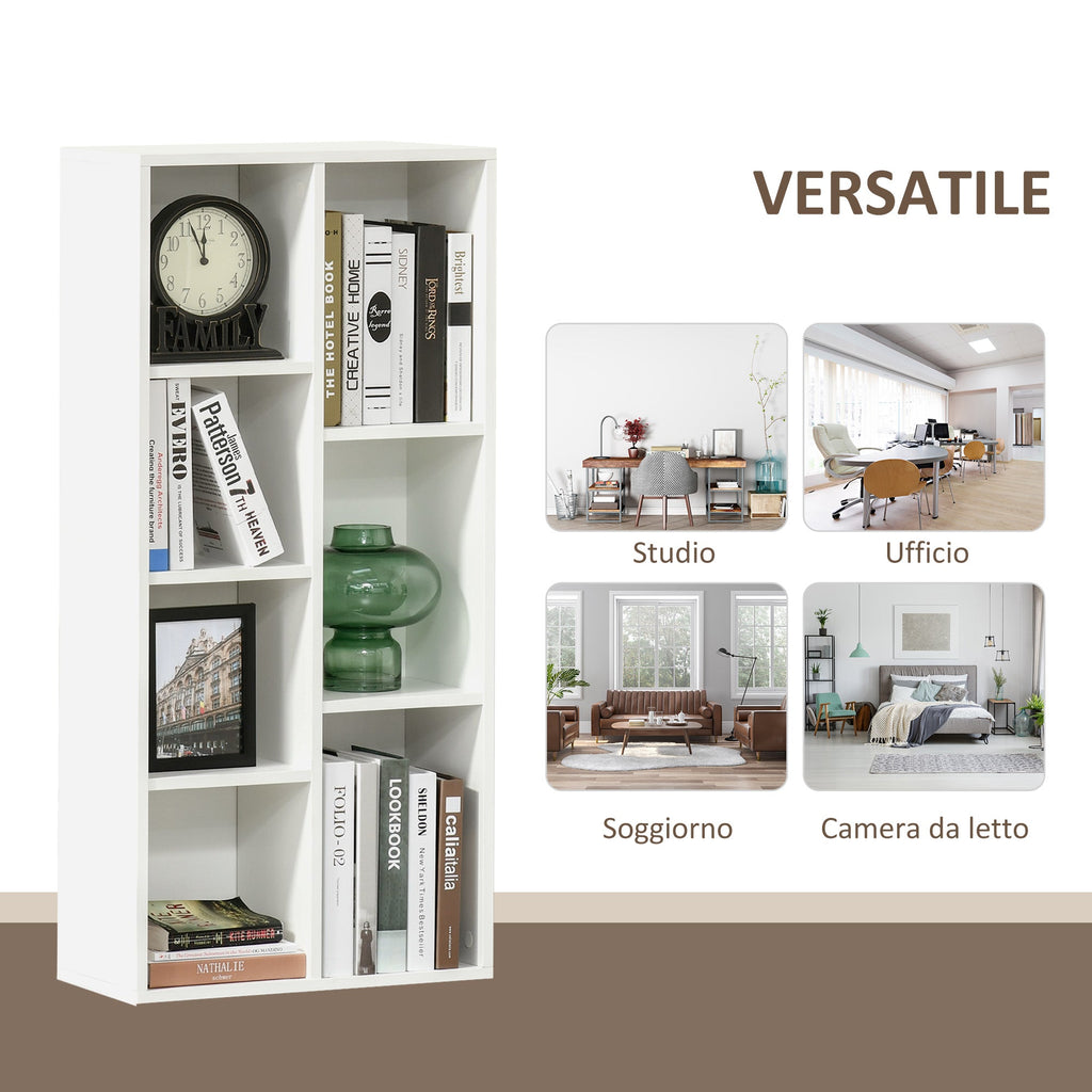 EasyComfort Boekenkast 7 vakken 50x24x106 cm wit