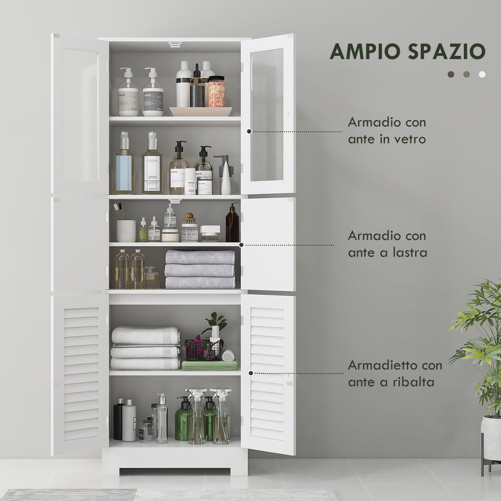 EasyComfort Mobile Colonna Badmeubel 3 kasten 60x30x170.5cm wit