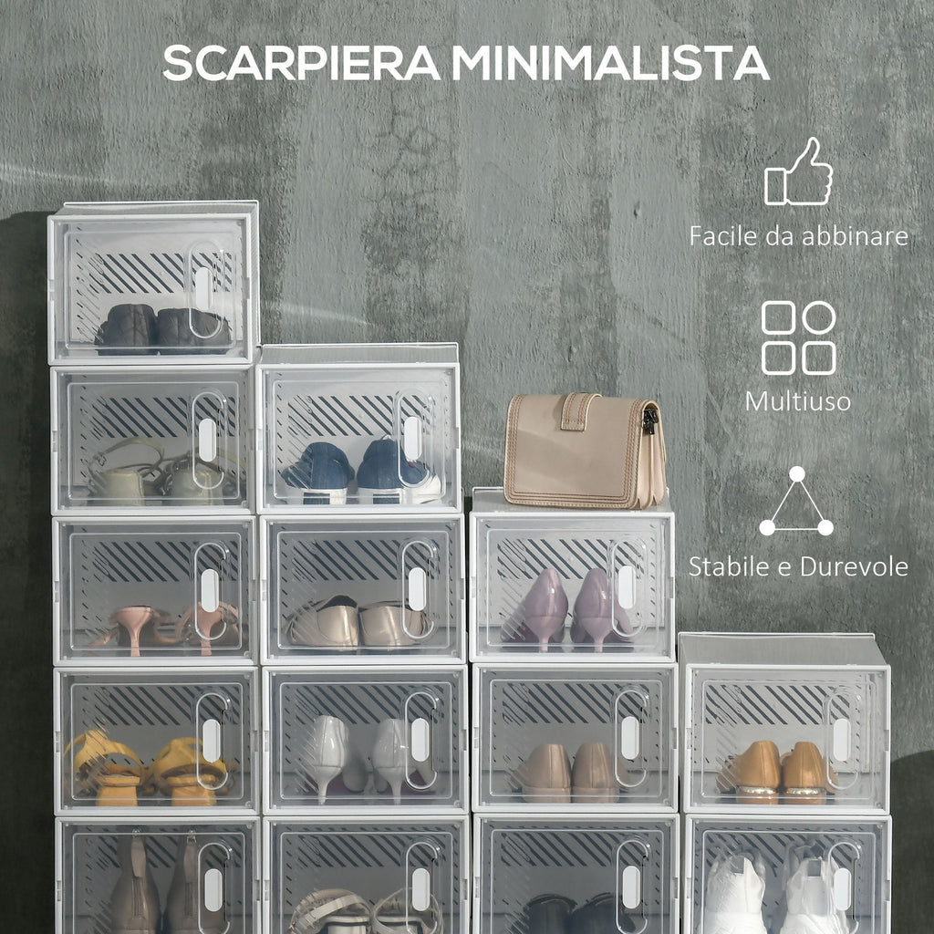 EasyComfort Mobile Scarpiera Rettangolare schoenenkast, 18 vakken (25x35x19 cm)