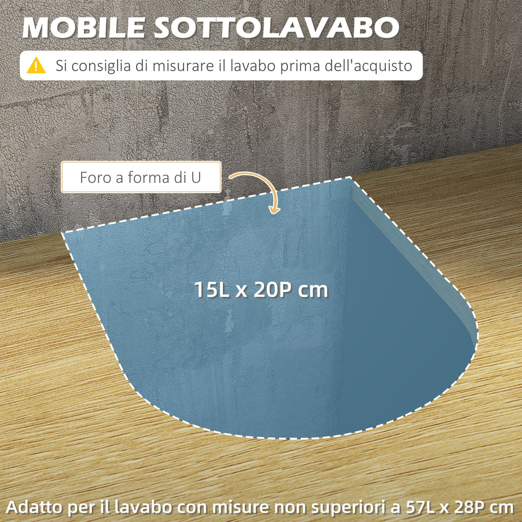 EasyComfort onderkast voor wastafel 60x30x60 cm - grijs