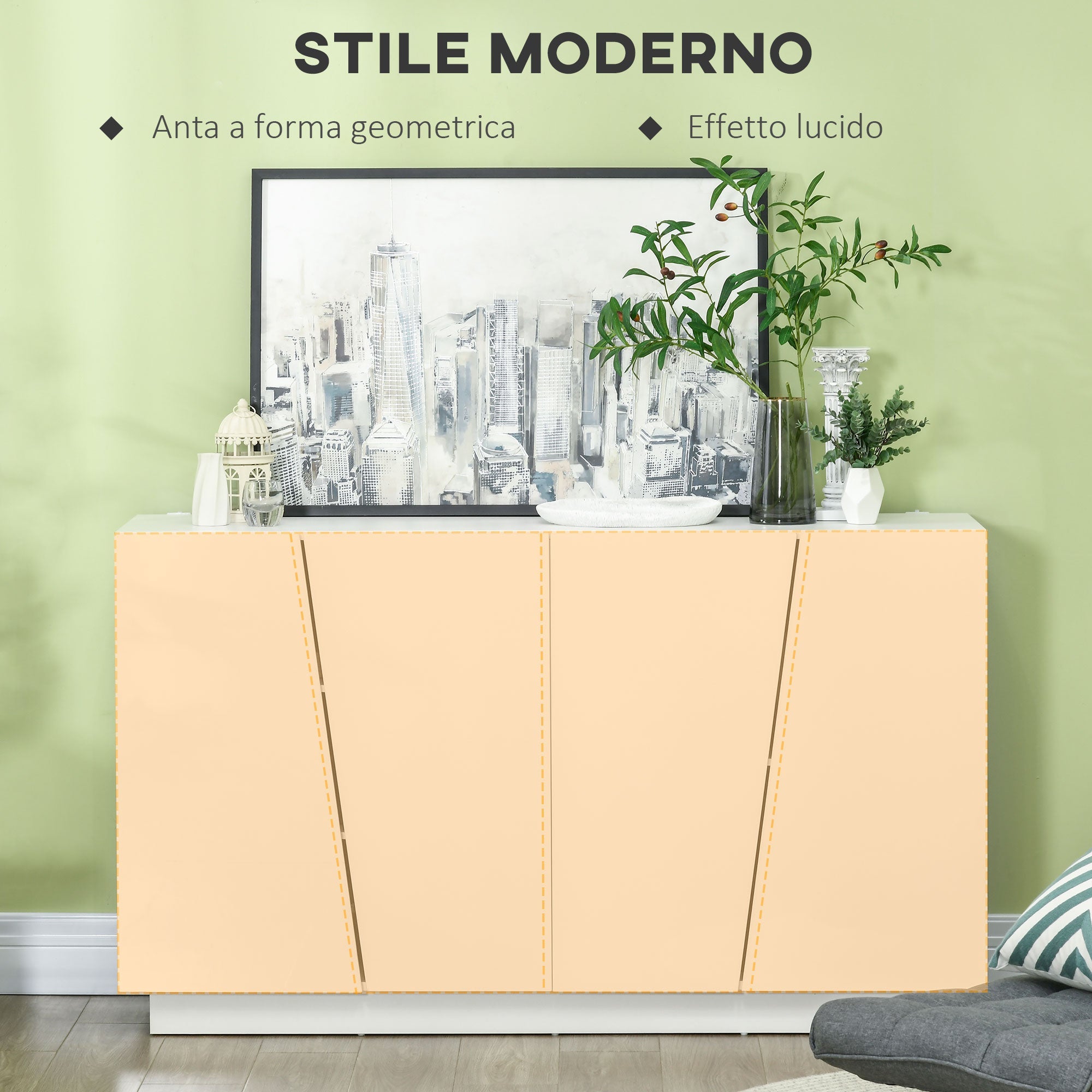 EasyComfort Mobiletto Multiuso opbergkast 5 niveaus 150x40x88 cm