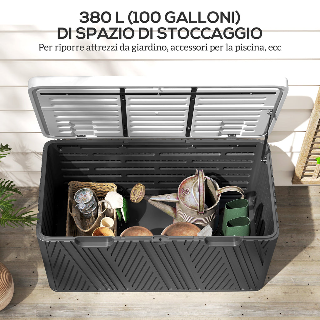 EasyComfort Panca Contenitore 380 L opbergbank HDPE 115x60x60 cm