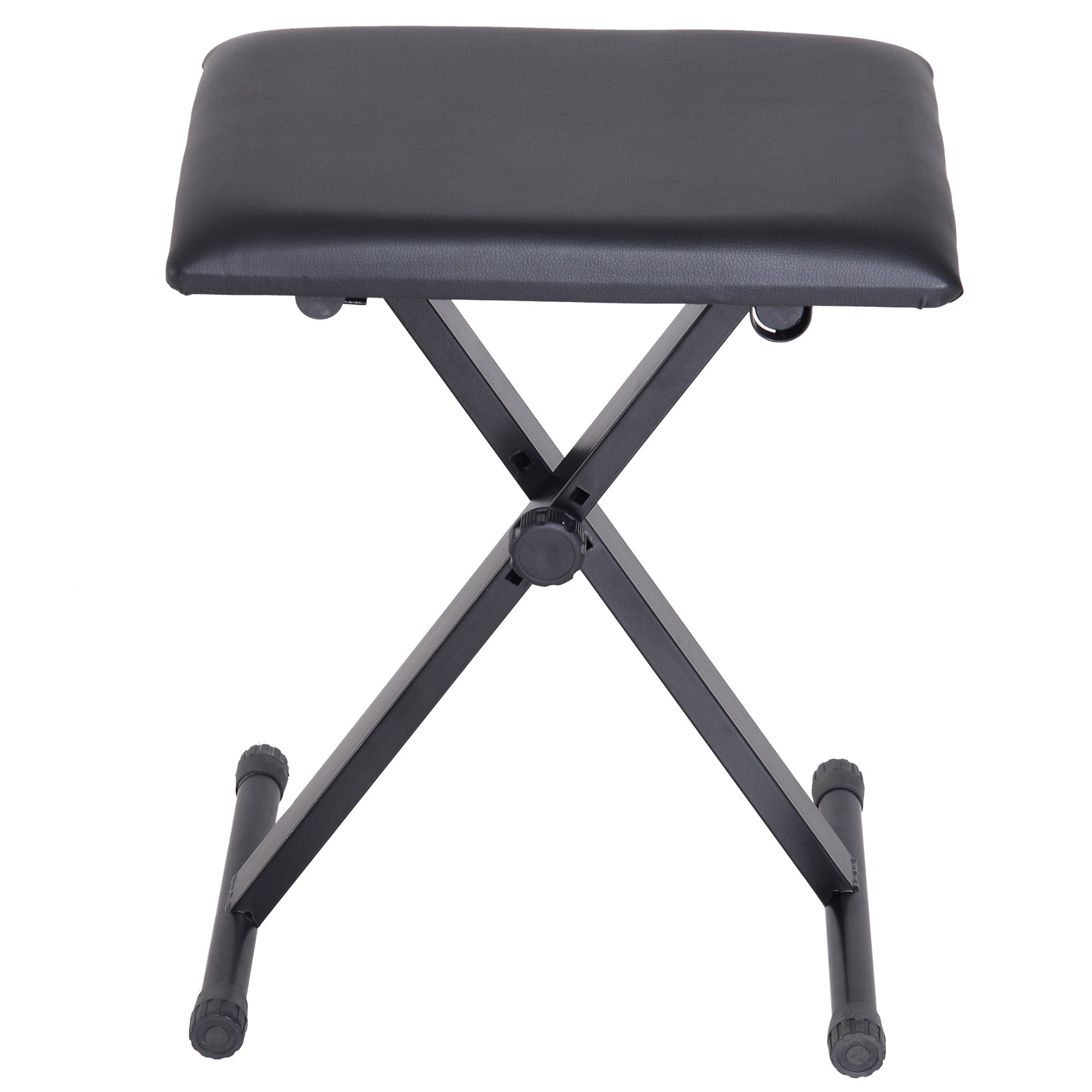 Easycomfort Panca per Pianoforte Imbottita Altezza Regolabile Pieghevole Antiscivolo, black, 39x29x47cm