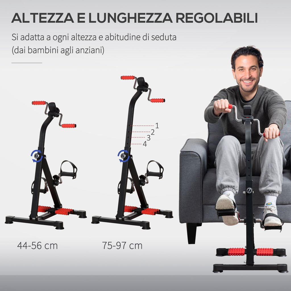 Easycomfort Pedaliera per Braccia e Gambe with Schermo LCD, Altezza e Resistenza Regolabile, 56x44-56x75-97 cm