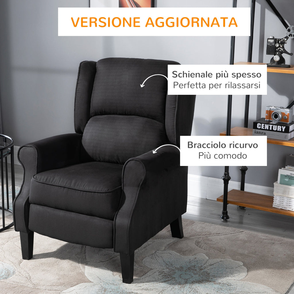 EasyComfort Relax-massagefauteuil met afstandsbediening 78x83x101 cm zwart