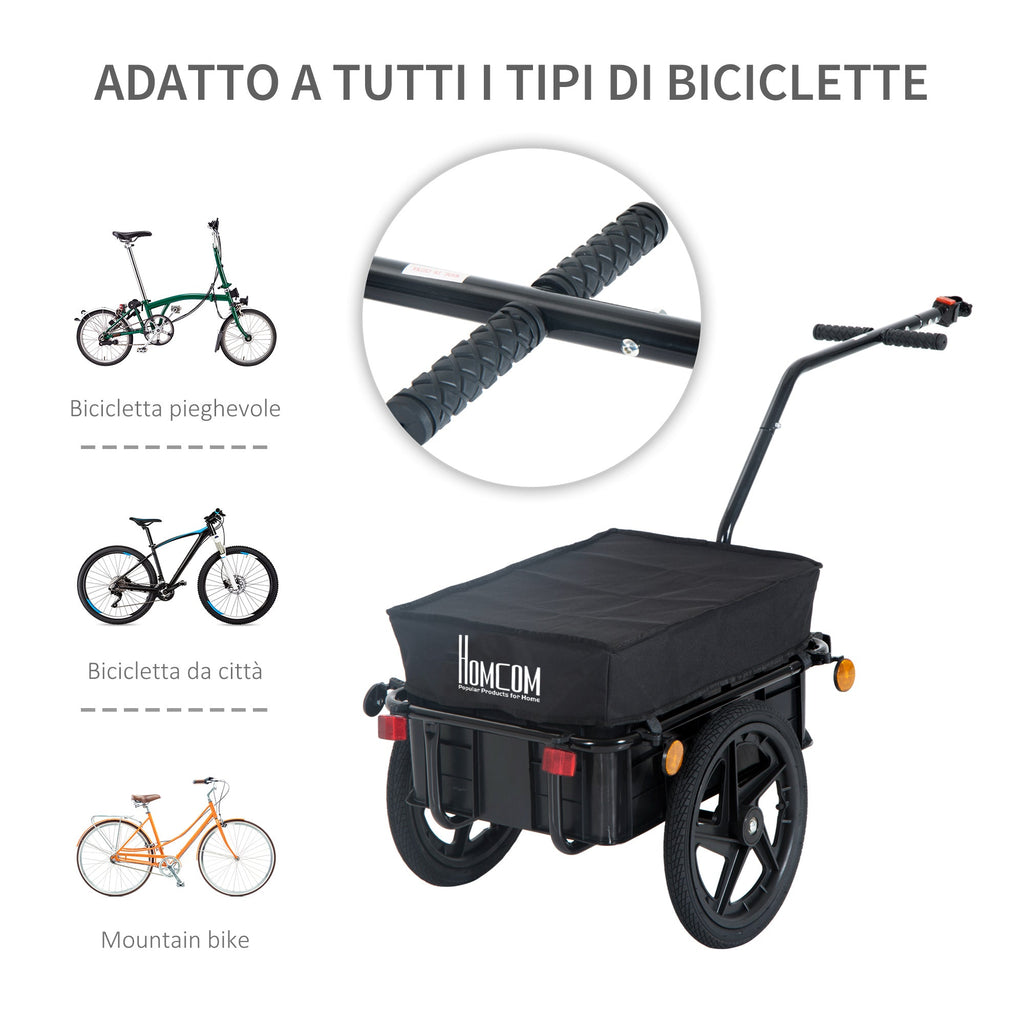 EASYCOMFORT Trailer Bicycle Trolley Steel Object Holder, 144x59x80cm
