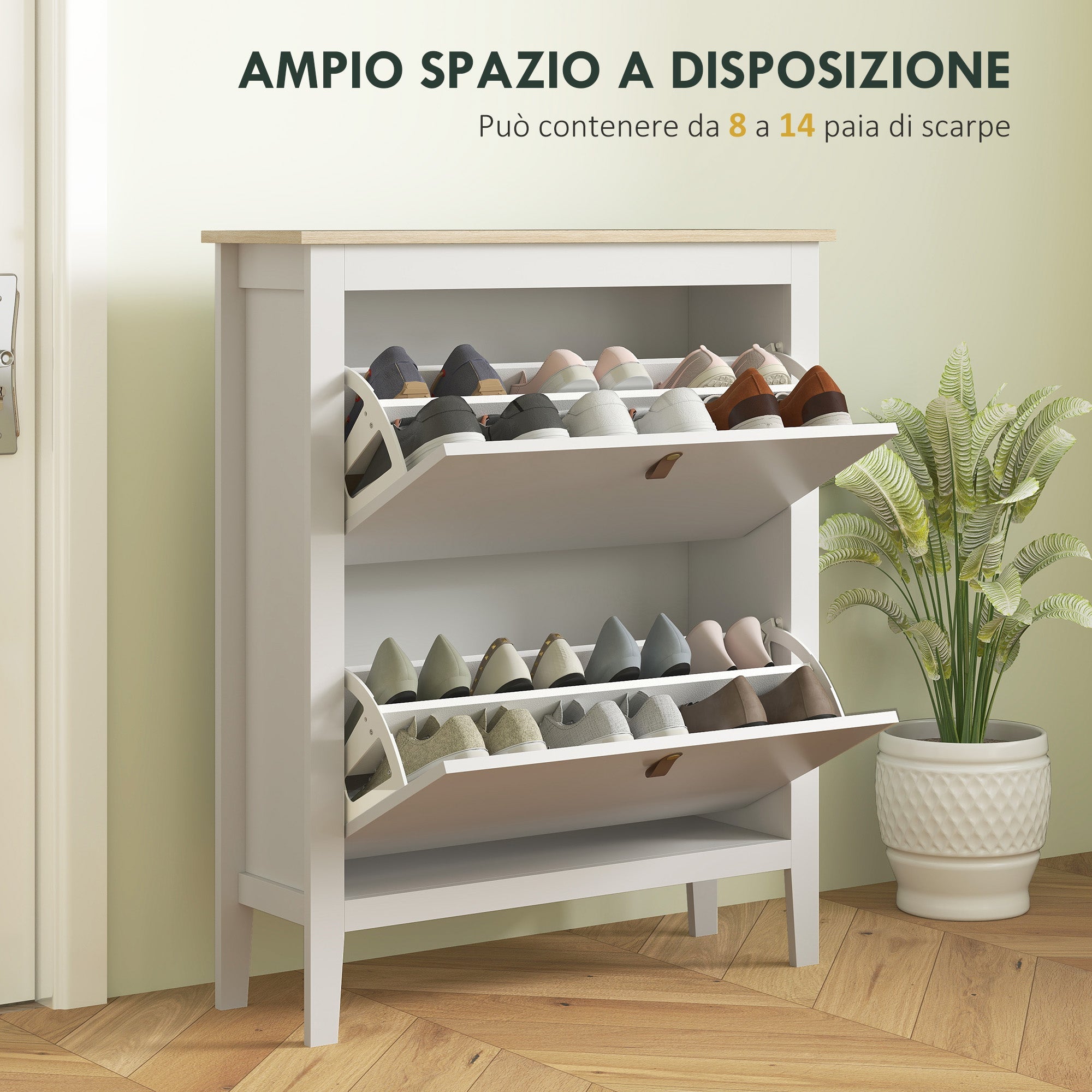 EasyComfort Scarpiera Slim schoenenkast 14 paar, 80x24x95.5 cm