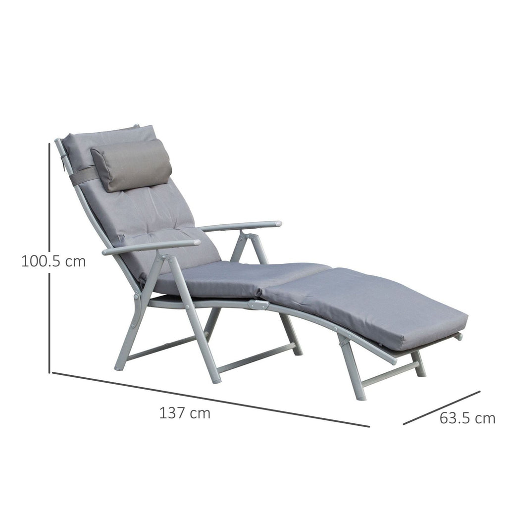 EasyComfort vouw-ligstoel met 7 verstelstanden