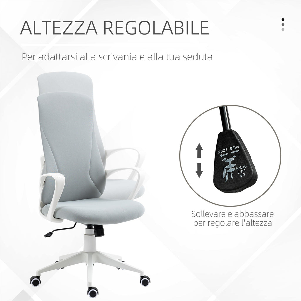 Easycomfort Sedia da Ufficio Ergonomica with Altezza Regolabile e Funzione di Inclinazione, 62x56x110-119.5 cm