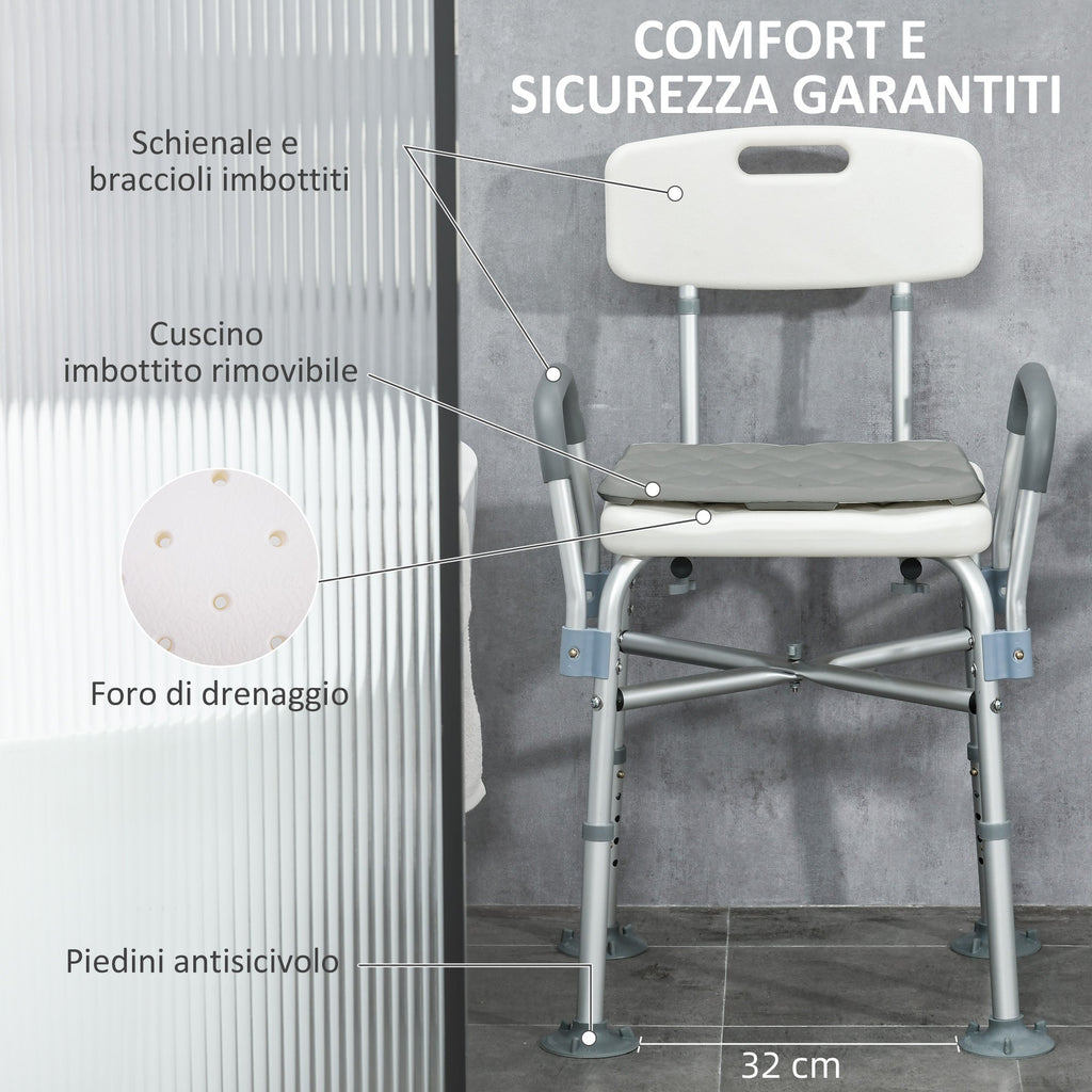 EasyComfort Sedia Douchestoel verstelbaar 53.5x52x80-90 cm