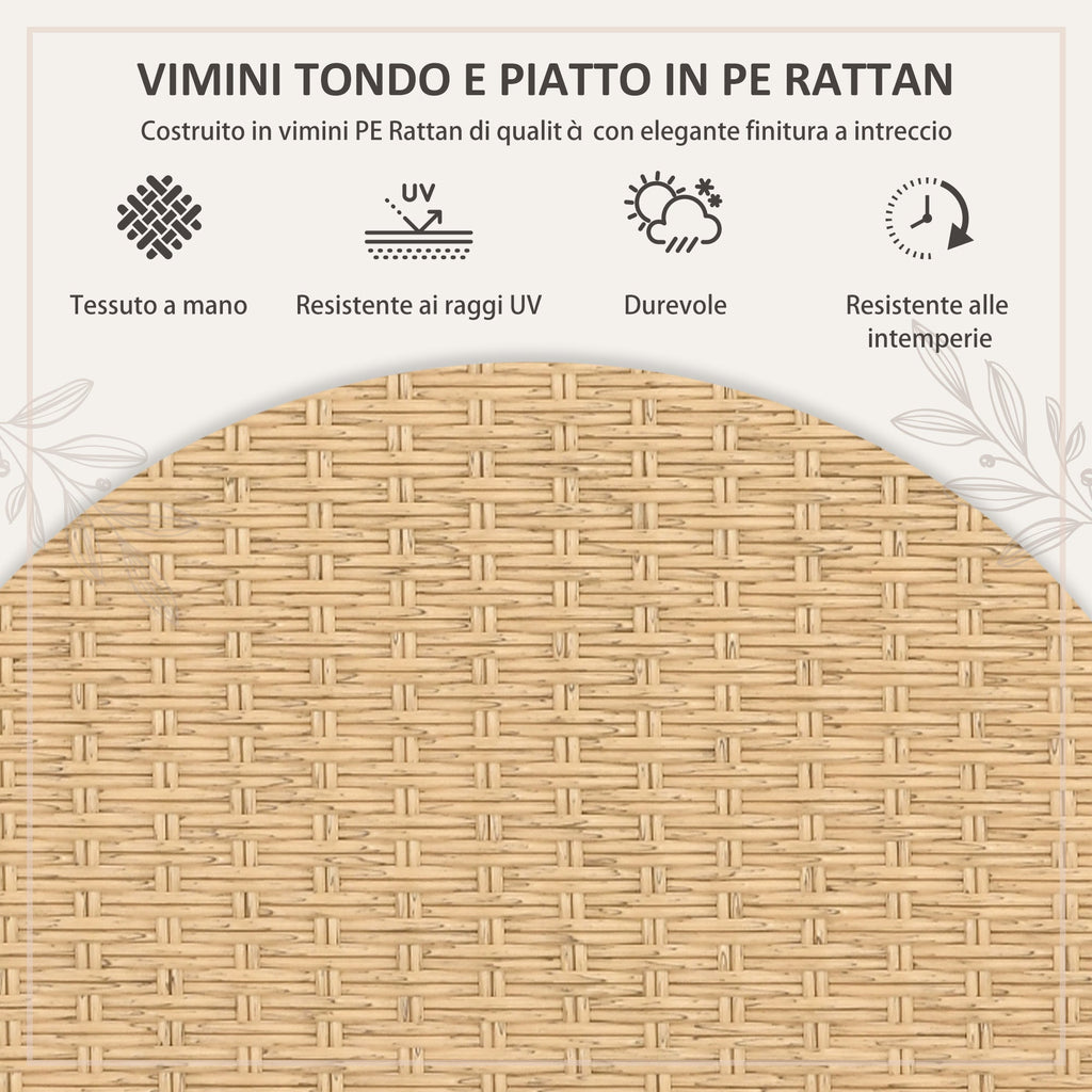 EasyComfort 7-delige tuinset rattan PE met eettafel 153x89x74 cm en 6 stoelen