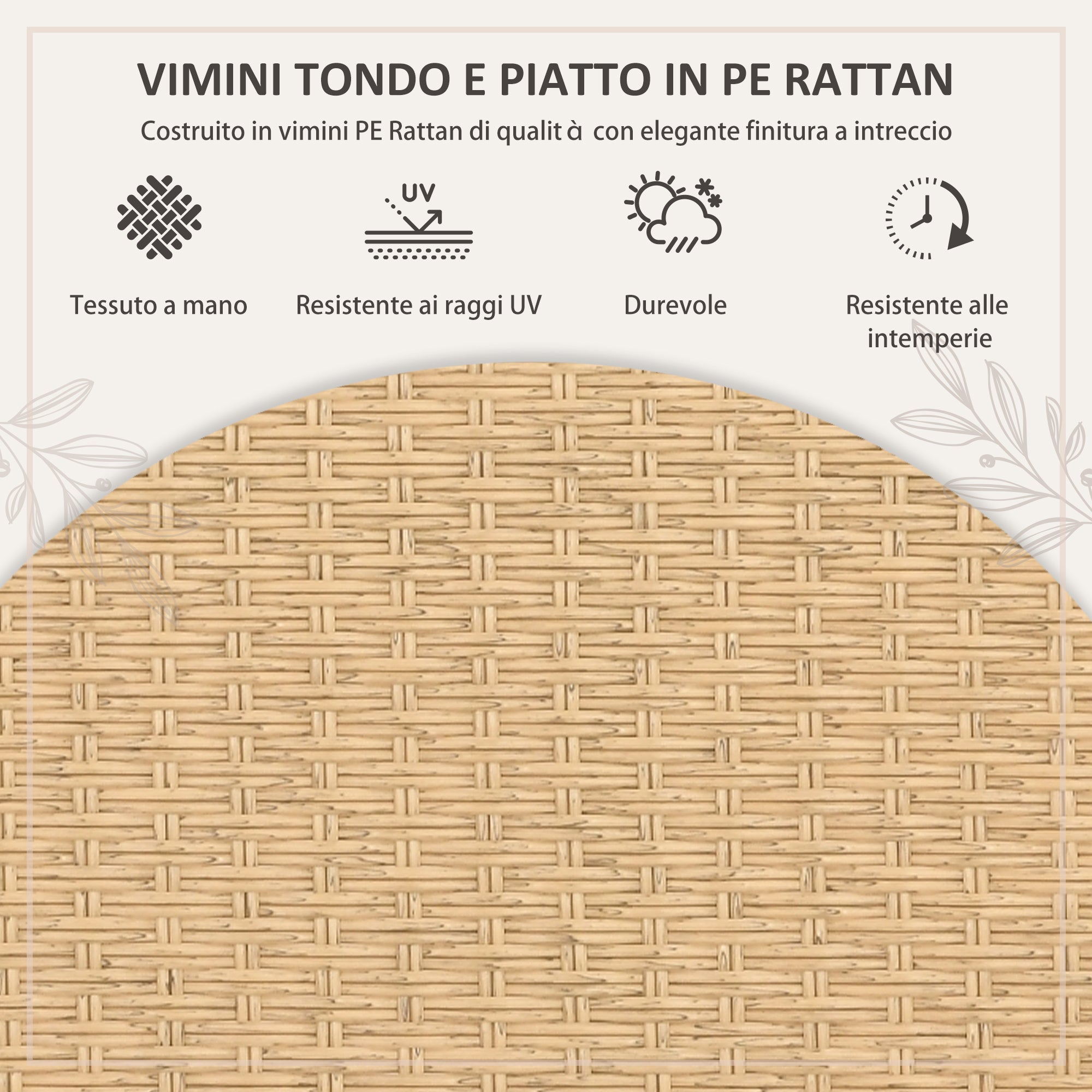 EasyComfort 7-delige tuinset rattan PE met eettafel 153x89x74 cm en 6 stoelen
