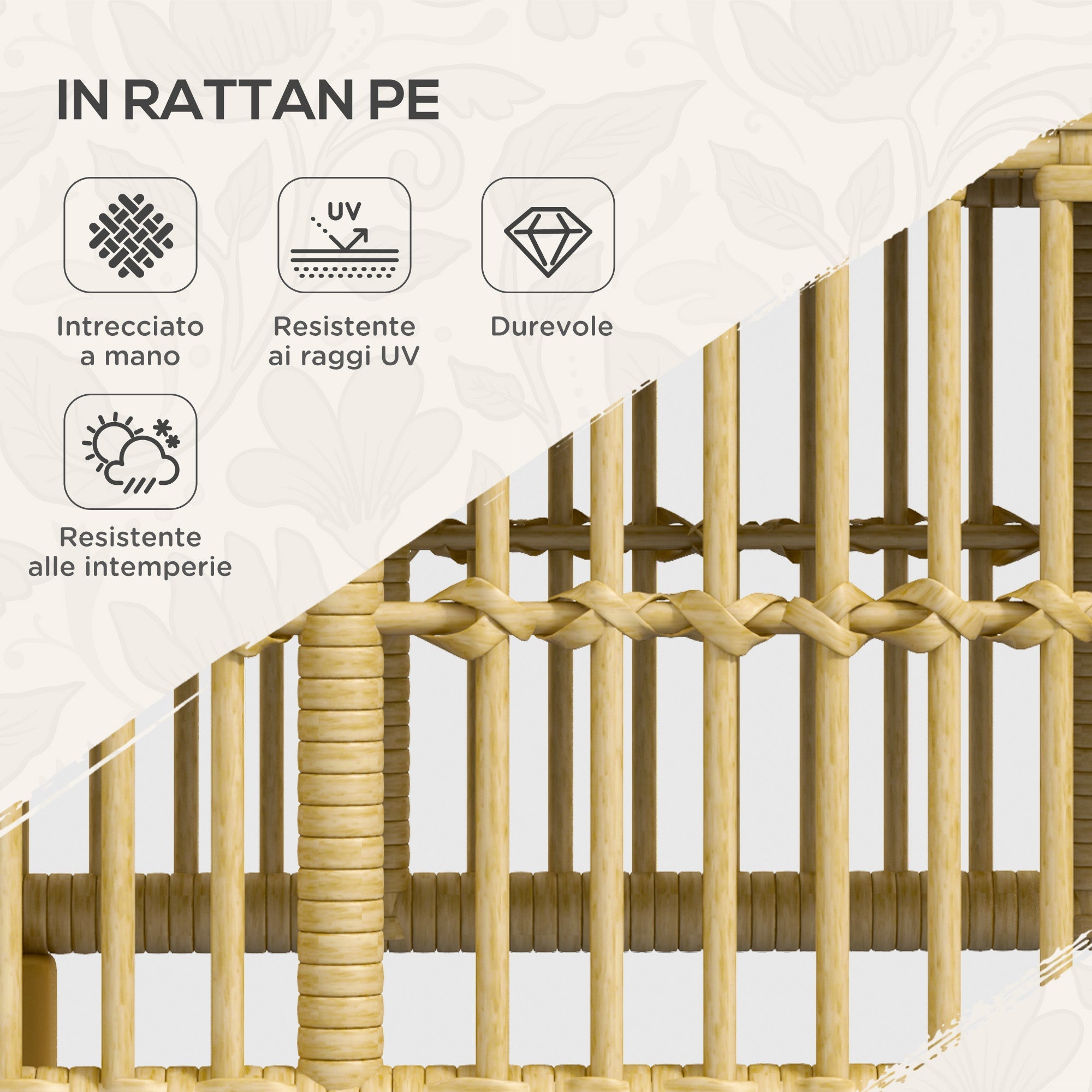EasyComfort Tuinloungeset 5-delig rattan, grijs