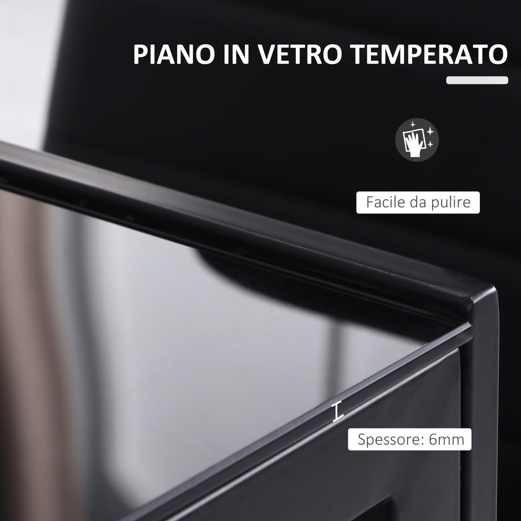 EasyComfort Tavolo keuken-/eettafel 120x60 cm zwart