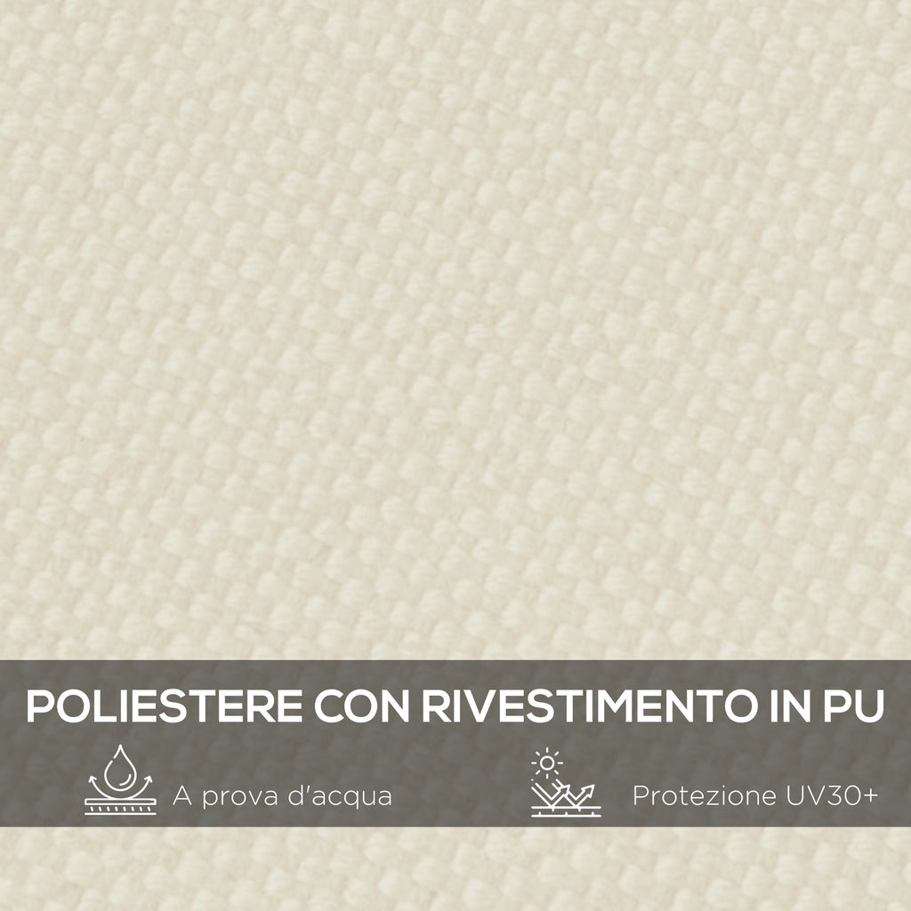 EasyComfort Telo Copertura per Gazebo Pergola 3x3 m in Poliestere with 16 Fori di Drenaggio, 297x297 cm, Beige