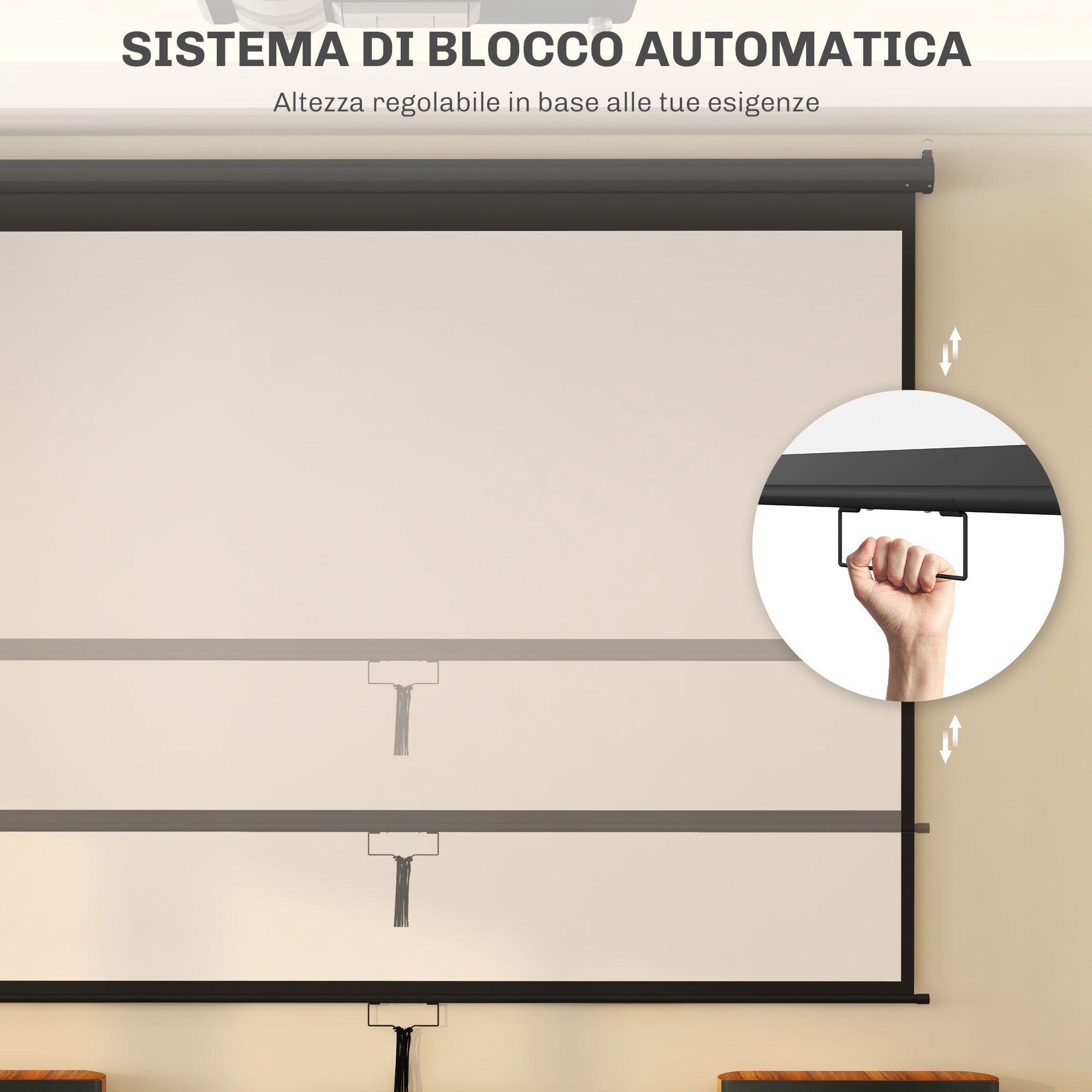 EasyComfort Telo Proiettore 120" Projectiescherm 4:3, 244x183 cm
