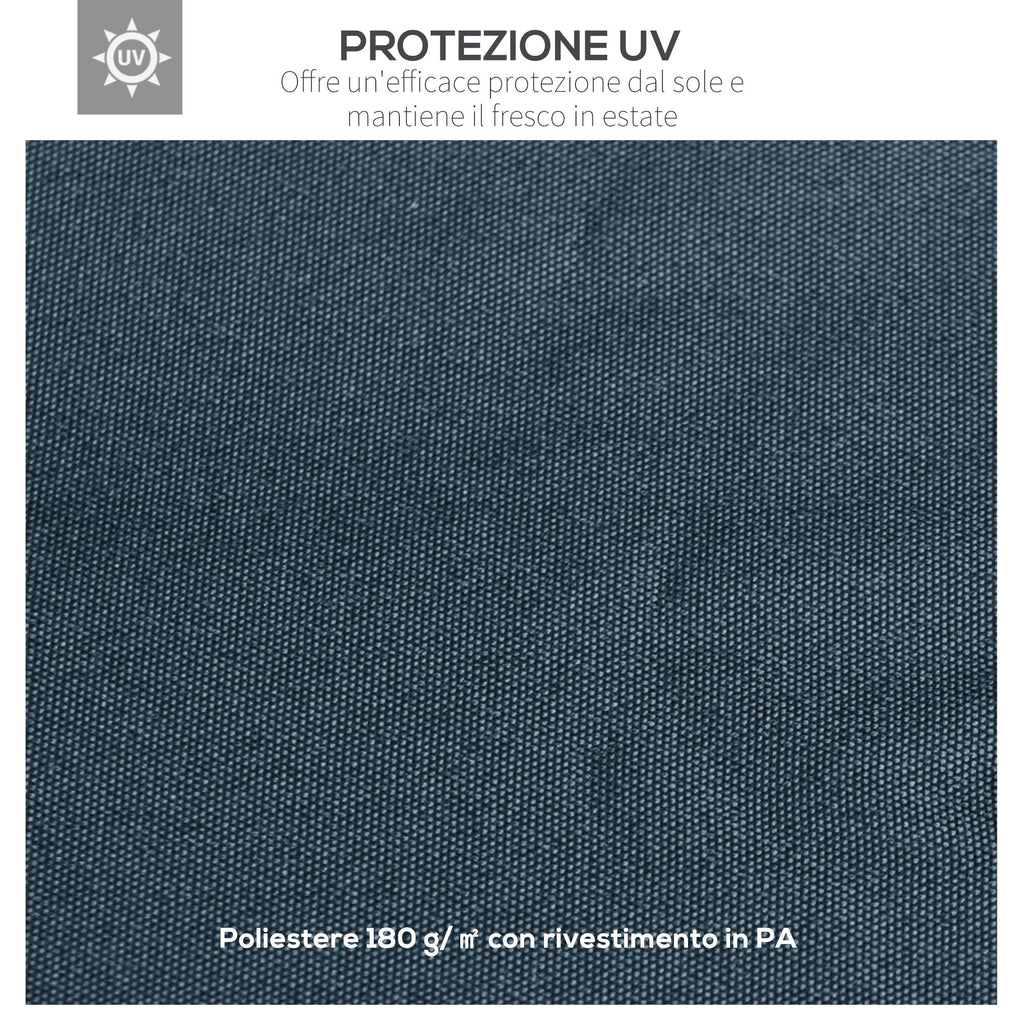 Easycomfort Tetto di Ricambio per Gazebo 3x3 m in Poliestere Grigio with 8 Fori di Ventilazione