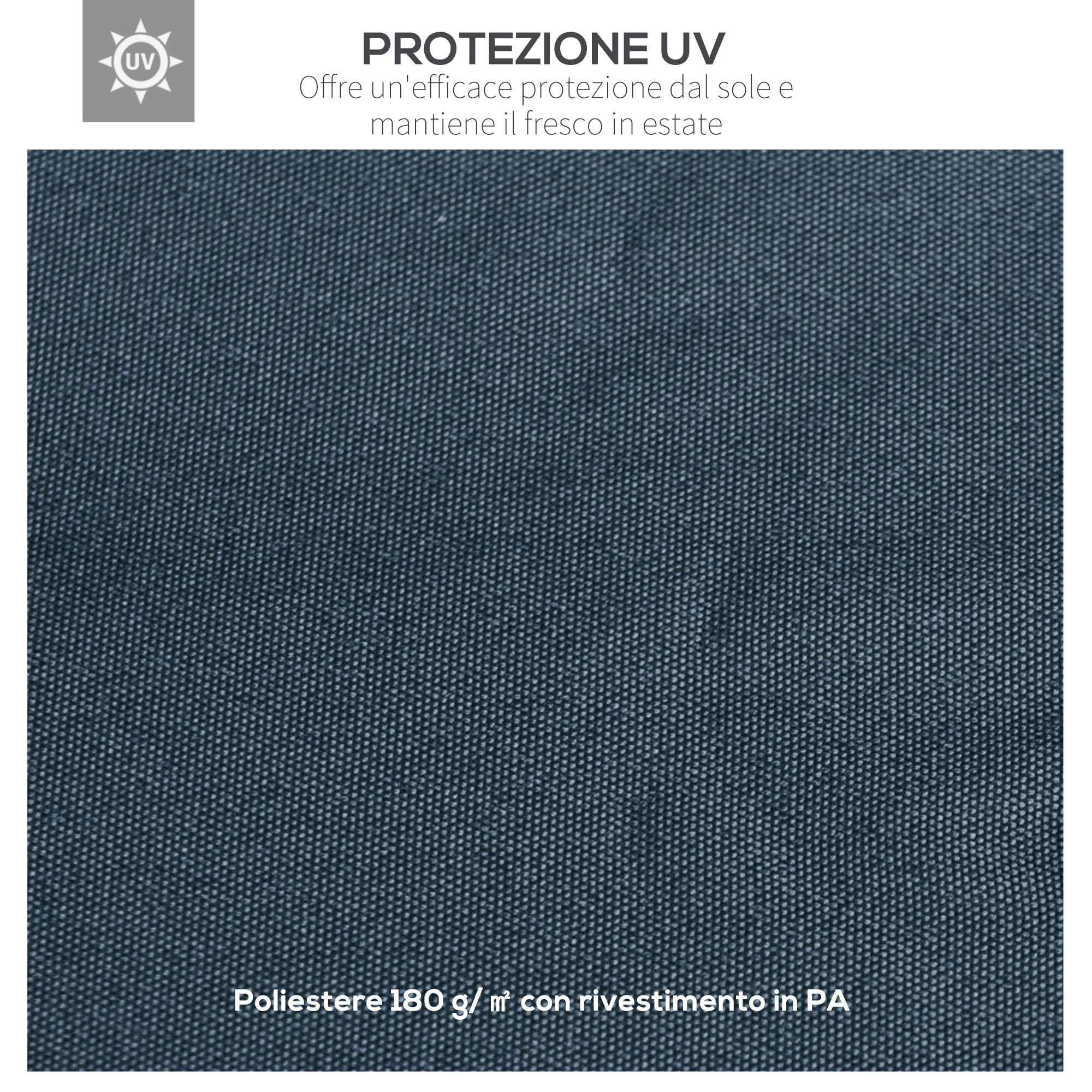 Easycomfort Tetto di Ricambio per Gazebo 3x3 m in Poliestere Grigio with 8 Fori di Ventilazione