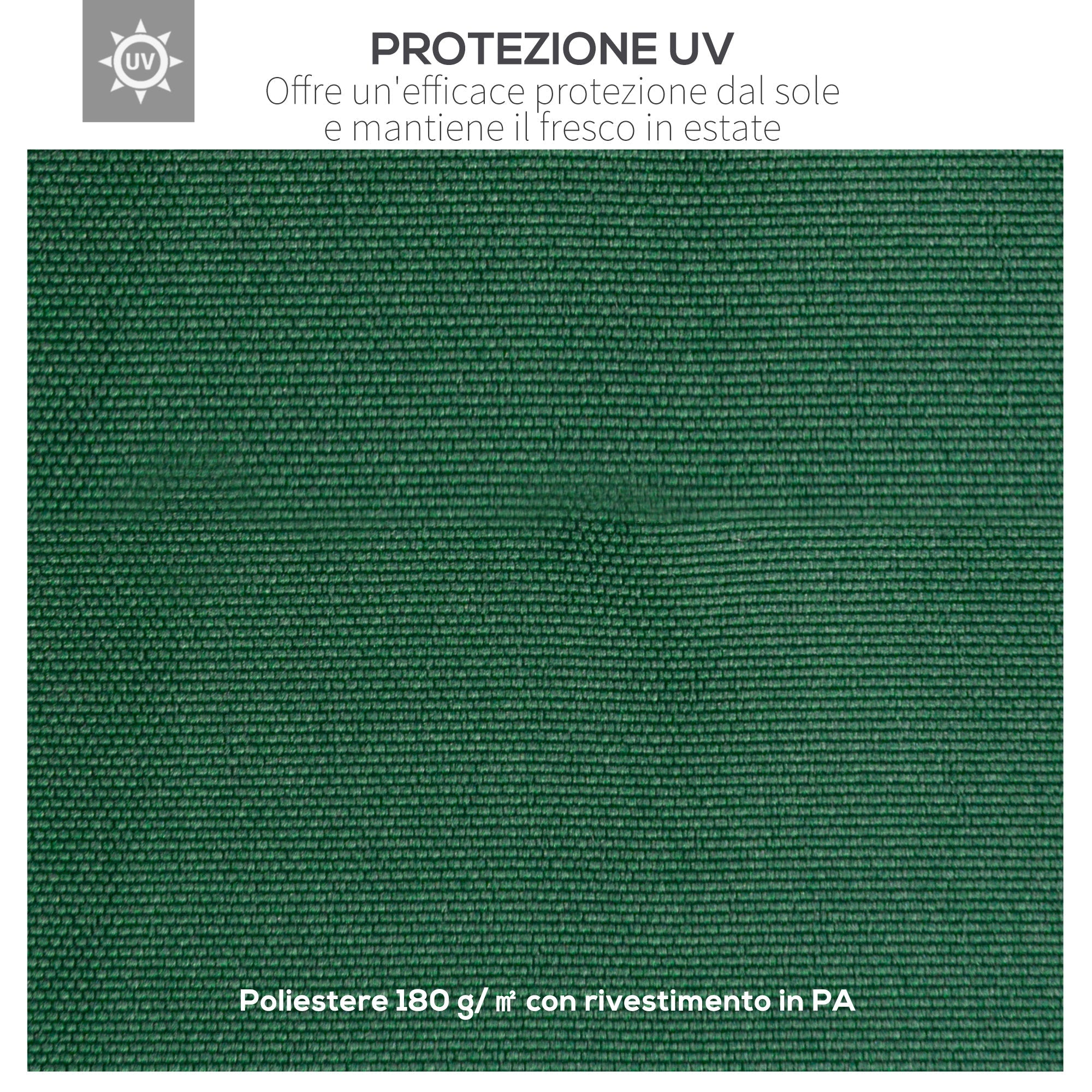Easycomfort Tetto di Ricambio per Gazebo da Giardino 3x3m in Poliestere, Verde