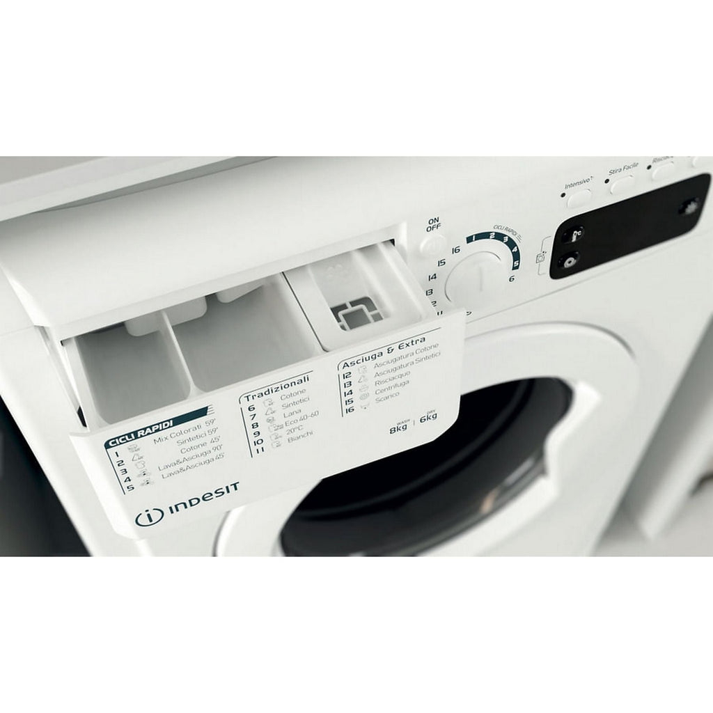 Lavasciuga Indesit EWDE861483WITN 8 Kg (Lavaggio) 6 Kg (Asciugatura) 1400 Giri (A89xL64,5xP59) white