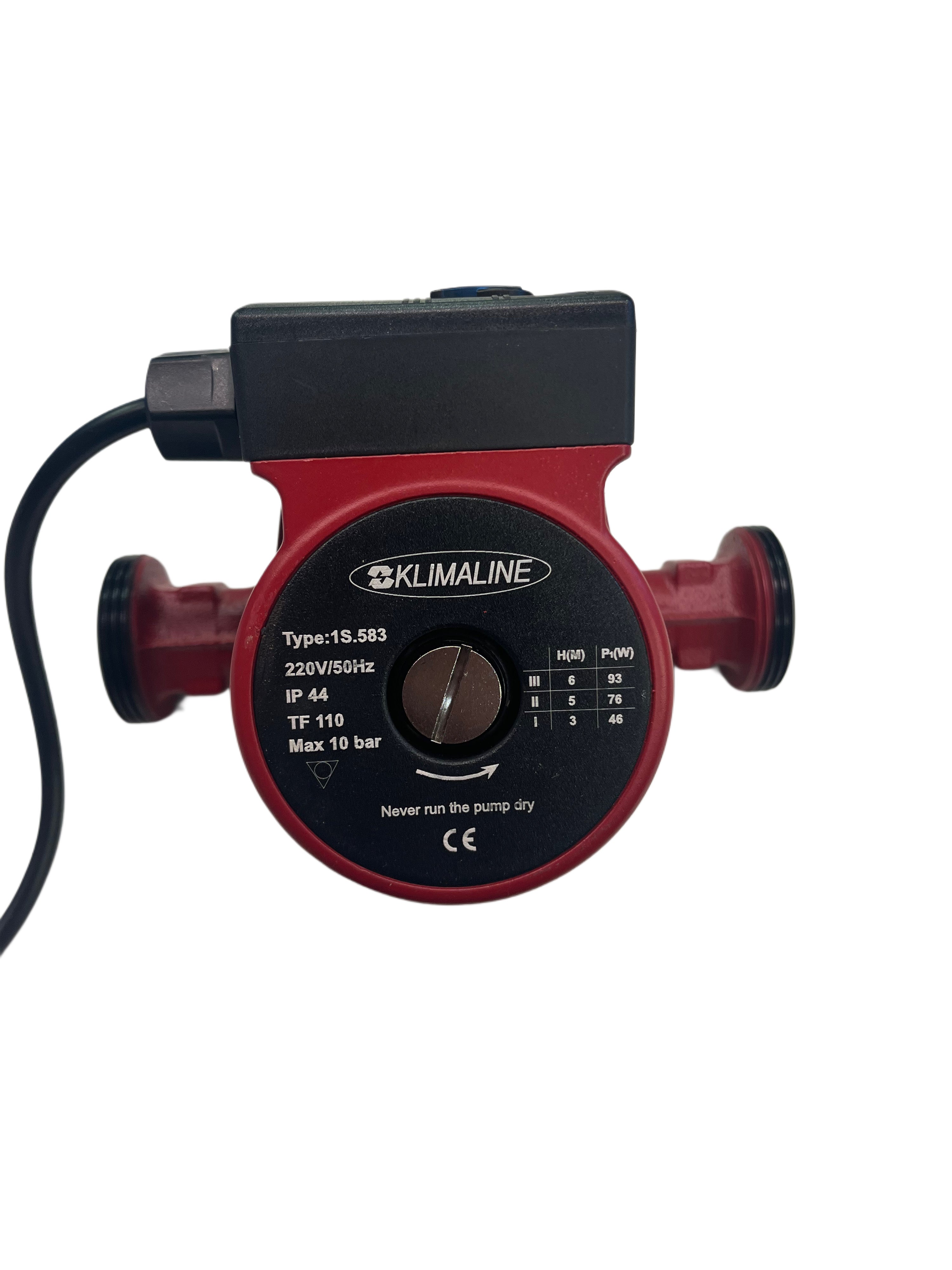 Klimaline 1S.583 circulatiepomp 25/60 - 180 3-snelheden