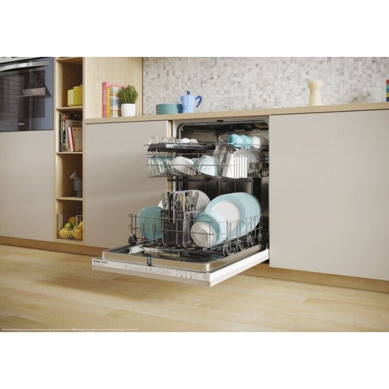 Candy Rapido' CI3E53L0W Built-in Dishwasher 13 place settings Class E (A85xL59,8xP55) Speed Drive Inverter Motor