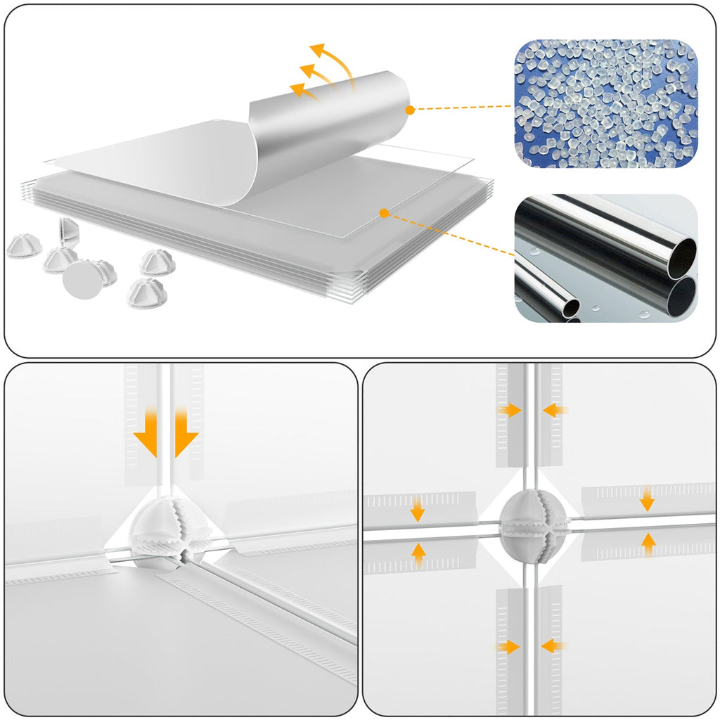 Le Stelle 10-modulen kunststof kast wit