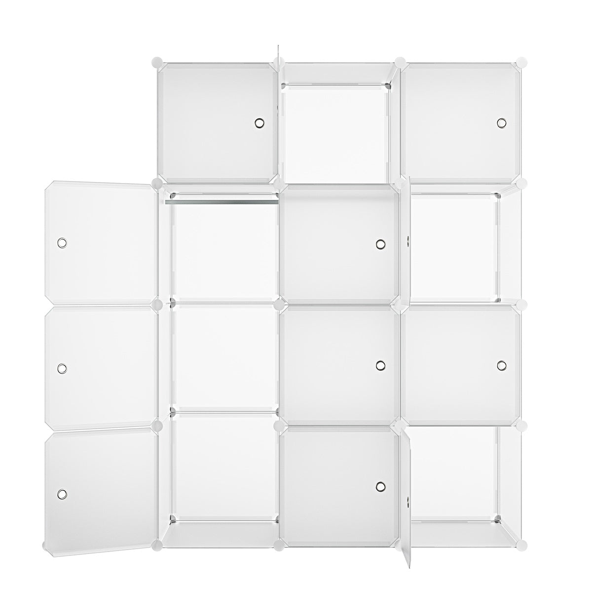 Le Stelle 12-modules opbergkast kunststof wit