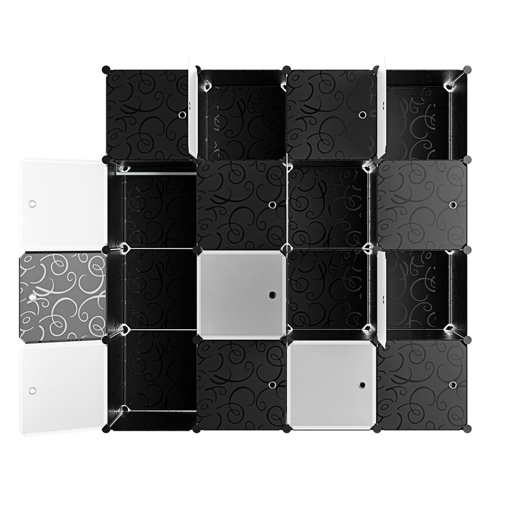 Armadio 16 Moduli in Plastica Colore white e black EAN 8024299800792