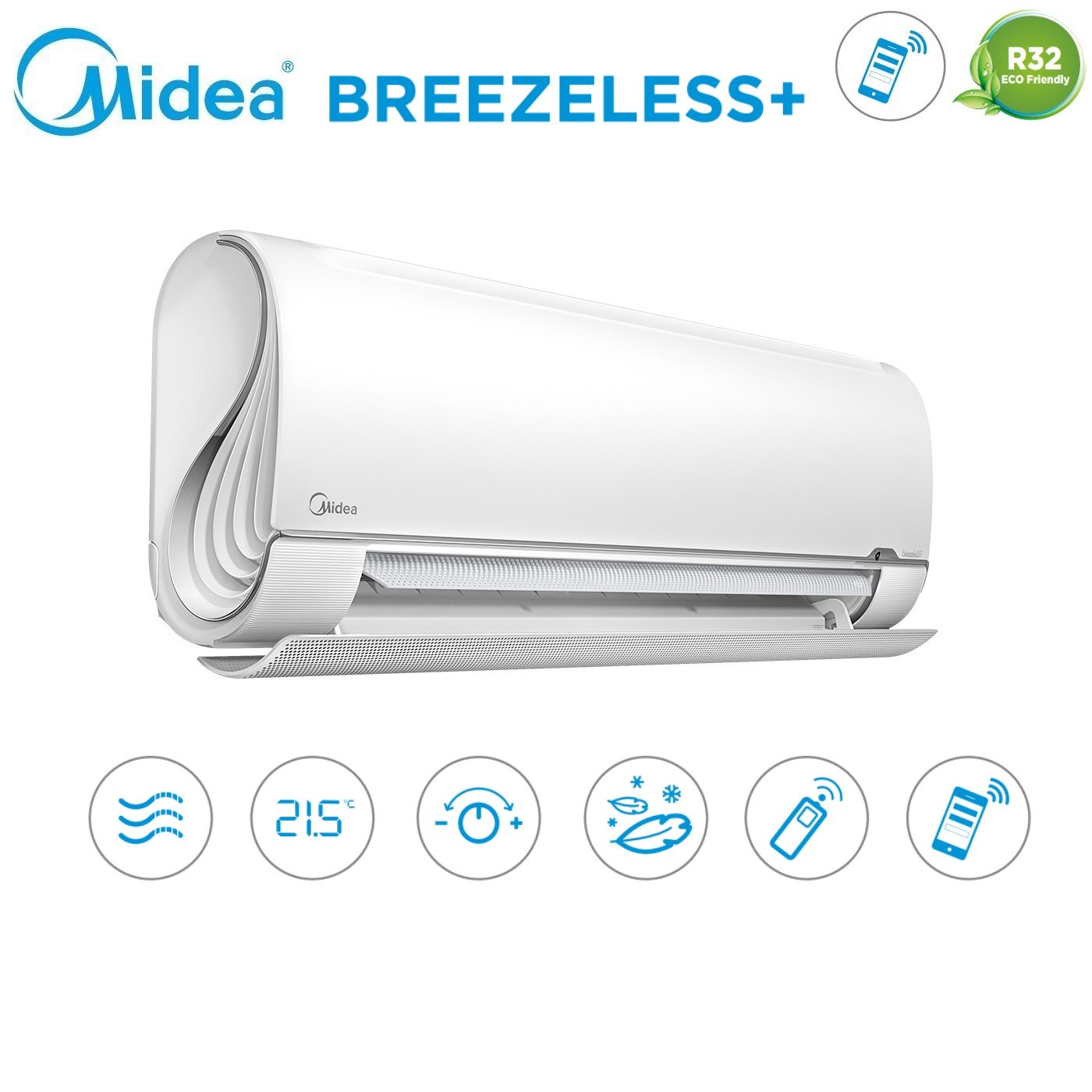 Midea M5O-42FN8-Q Penta Split Inverter airconditioner 9+9+9+9+12 (R-32) met Wi‑Fi