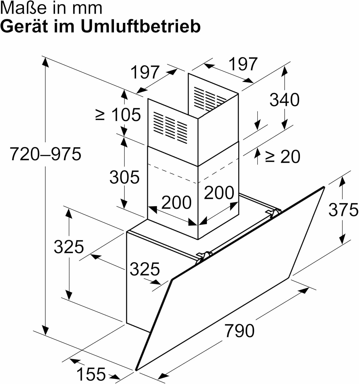 Bosch DWK85DK60 wandafzuigkap 80 cm zwart glas
