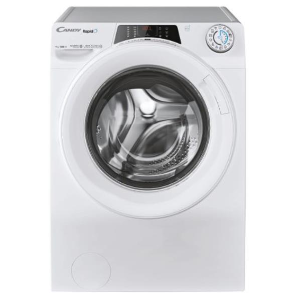 Lavatrice A Carica Frontale Candy Rapidò RO1294DWMT/1-S 9 Kg Classe A (A85xL60xP53) 1200 Giri Wi-Fi + BLE Funzione vapore Motore Inverter