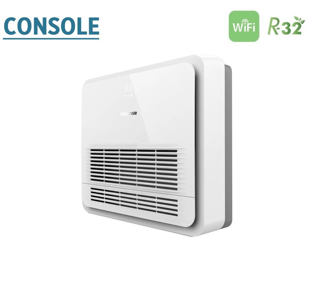 Air conditioner dual-split Hisense Console 9+12 with 2AMW42U4RGC R-32 optional Wi-Fi Telecomando di series Incluso 9000+12000