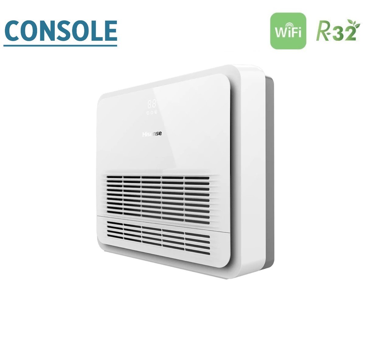 Hisense Dual Split Console 9+9 Air Conditioner with 2AMW42U4RGC R-32 Wi-Fi Optional Standard Remote Control Included 9000+9000