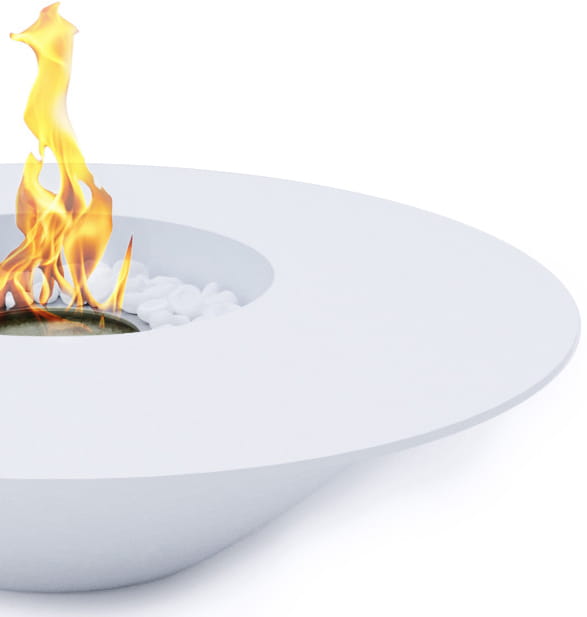 Divina Fire Santorini bio-ethanol haard rond Ø60 cm wit