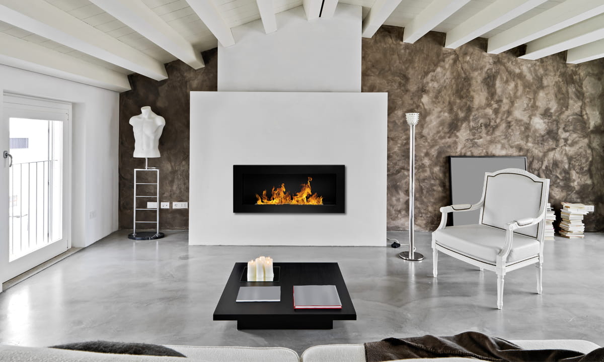 Divina Fire Lucca Black bio-ethanolhaard 2,5 kW wand/inbouw