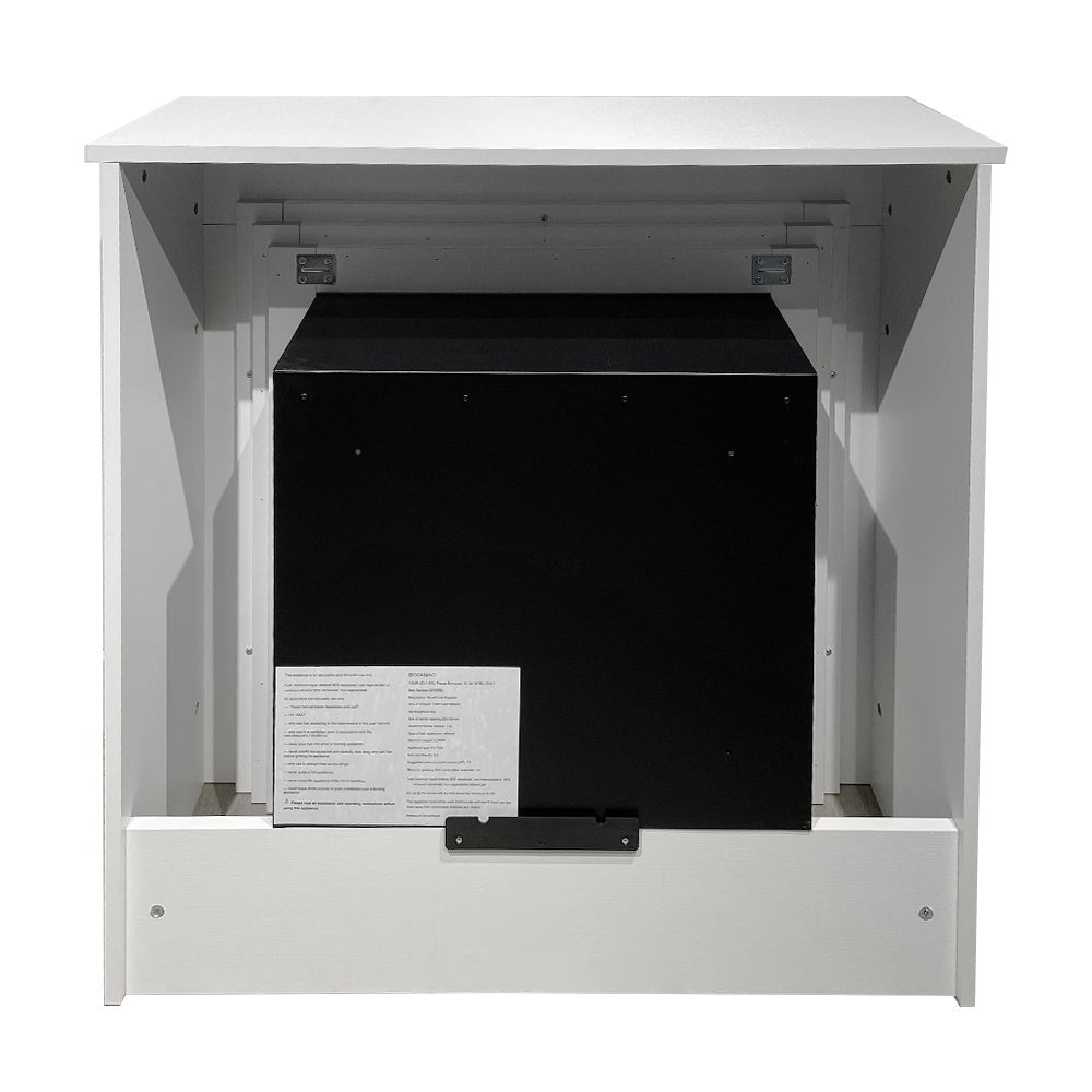Camino a bioetanolo da terra BELLINI in legno white Made in Italy L96 x P35 x H96