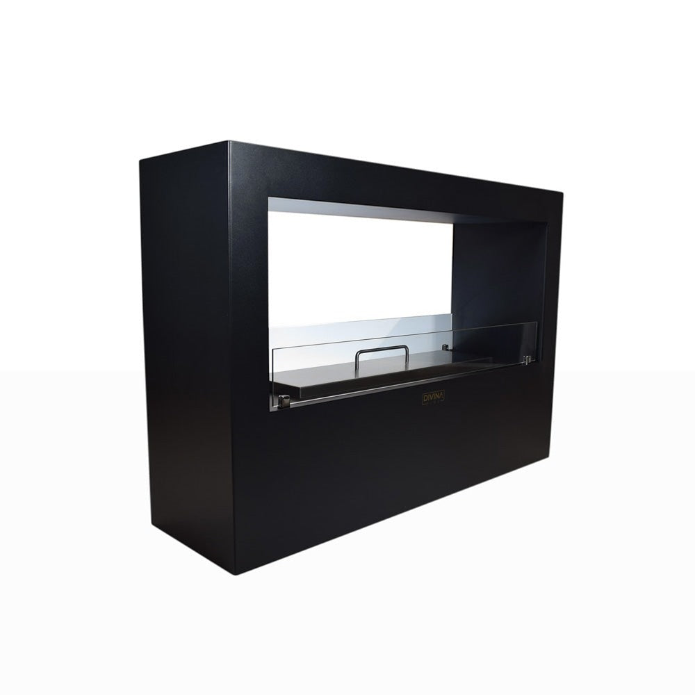 Divina Fire GIOTTO S bio-ethanol haard zwart 100x30x70 cm