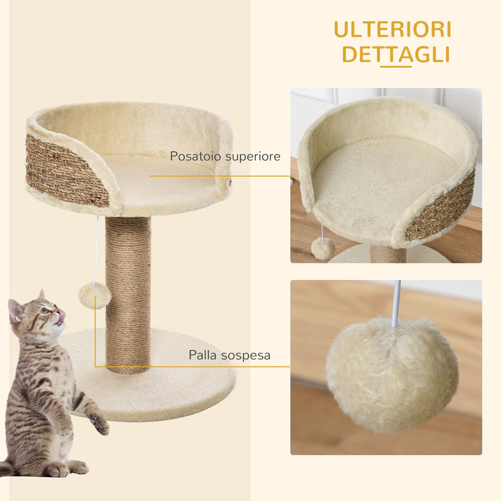 EasyComfort Krabpaal met ligbed 40x40x49 cm Beige